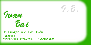 ivan bai business card